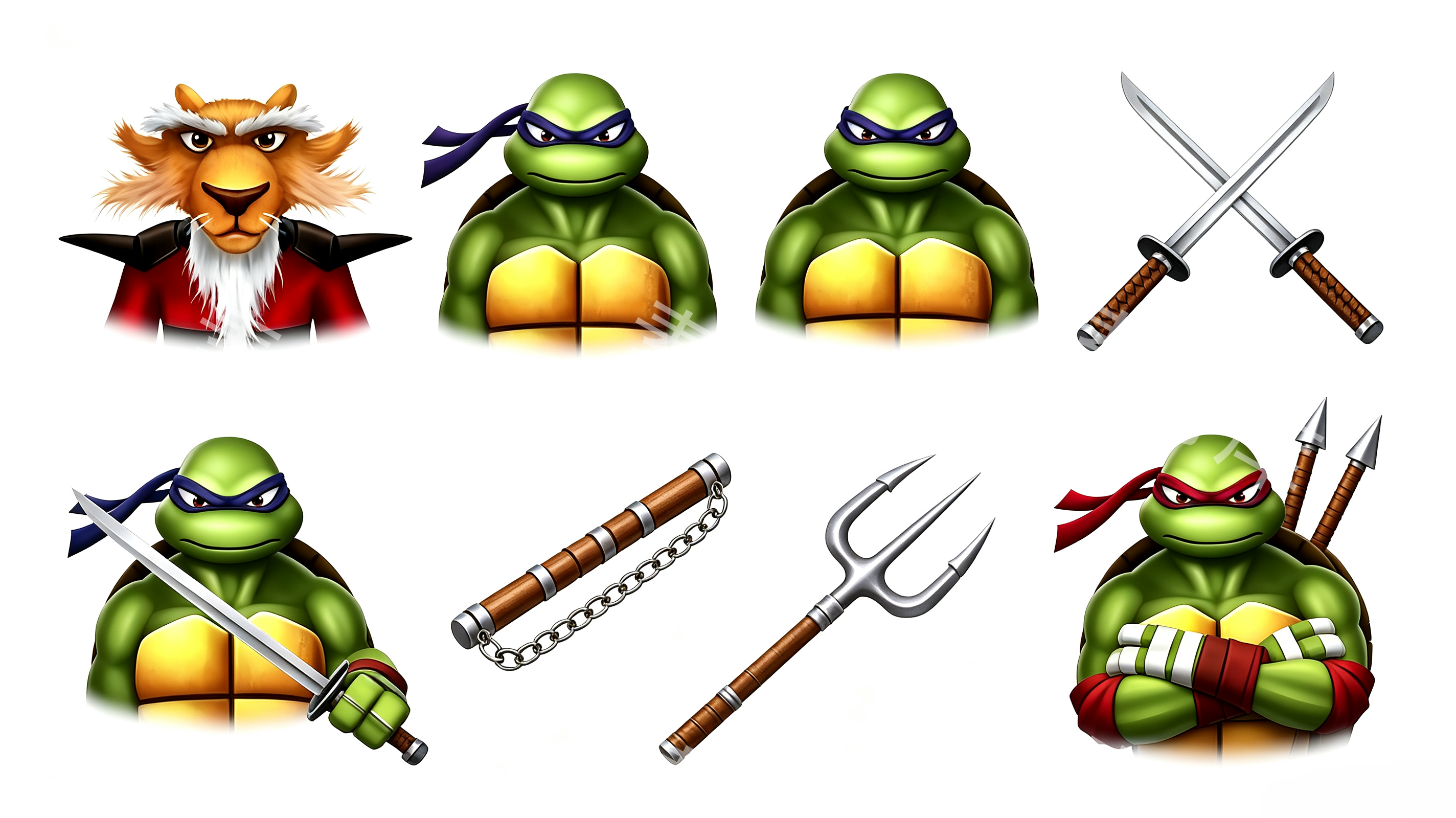 《忍者神龟》(TMNT)可爱PNG图标