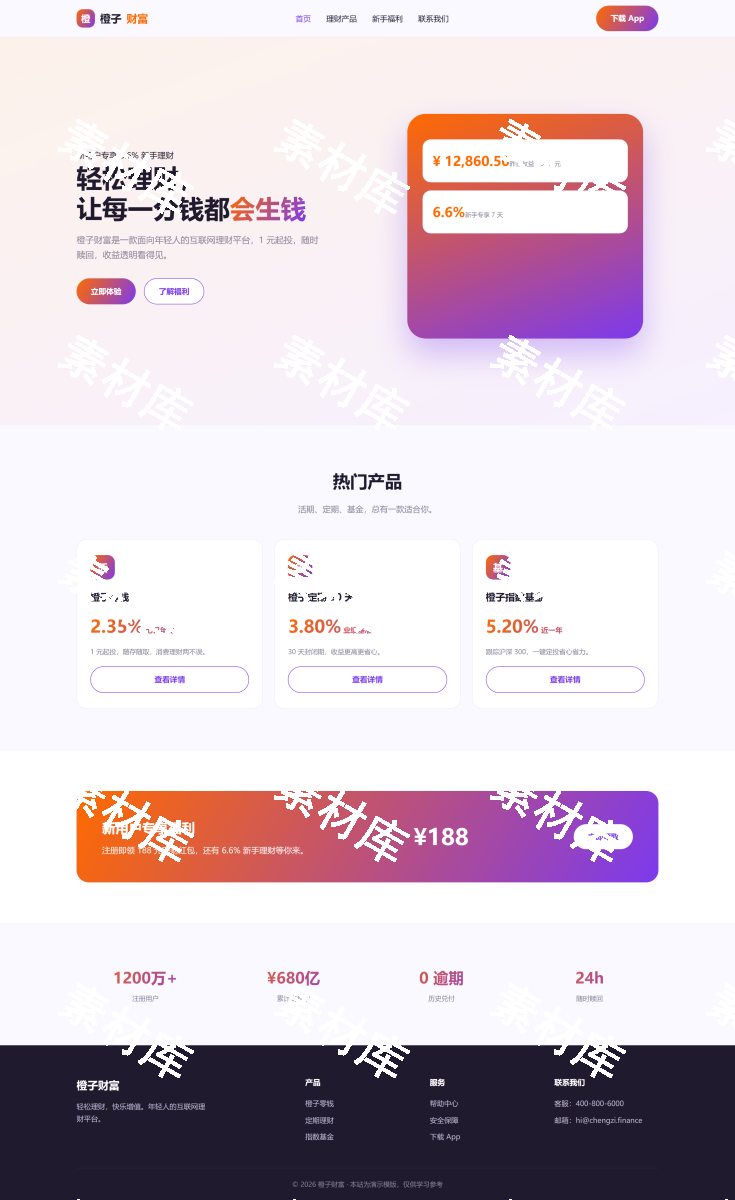 金融模板二-互联网金融