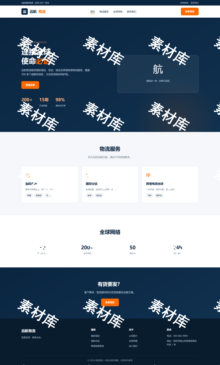 物流模板一-国际物流